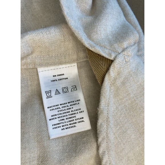 Pendleton Burnside Flannel Button Shirt XXL Long Sleeve Cotton 2X Cream Tan - Picture 10 of 11